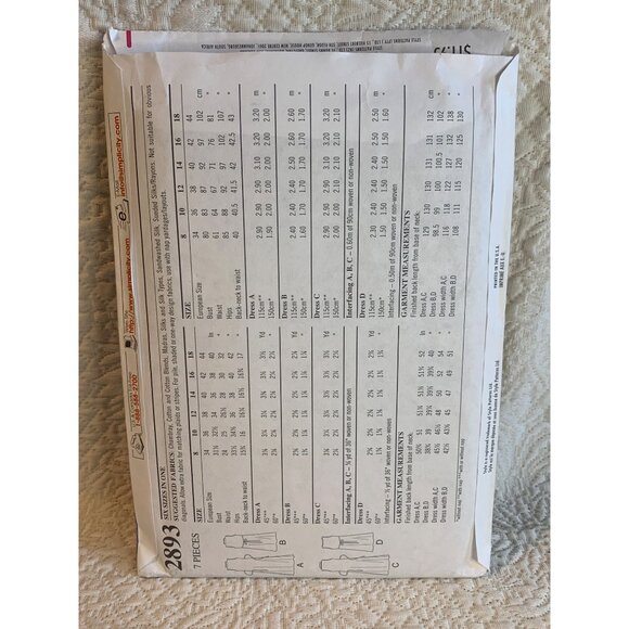 Style Misses Blouse Camisole Sewing Pattern sz 8-18 2893 - uncut - Picture 4 of 9